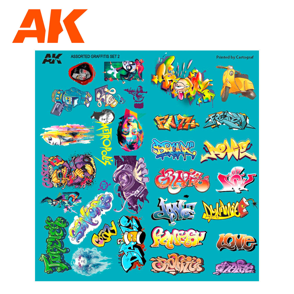 Ak Interactive - Graffiti Decals - Assorted - Good Games