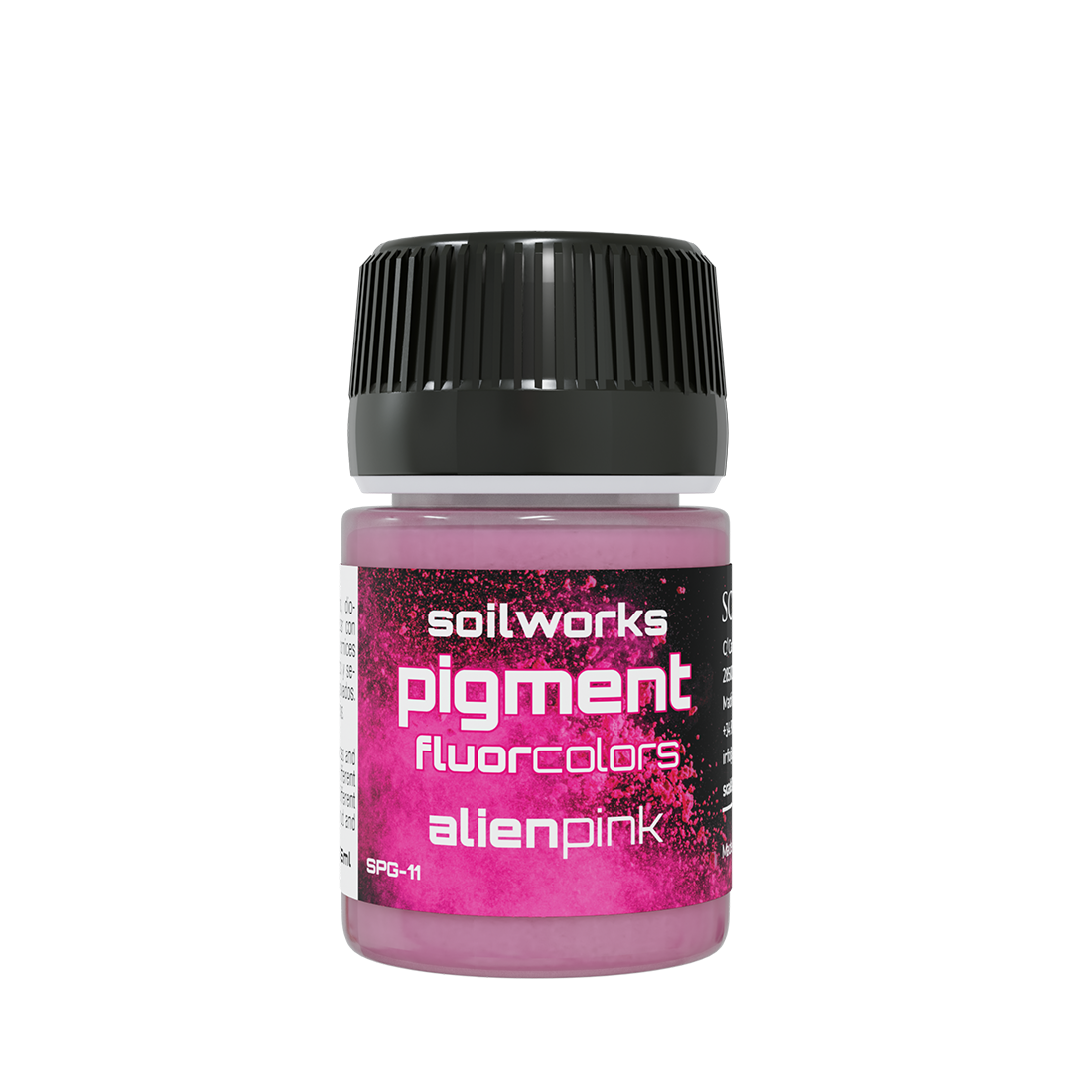 A small pink bottle of Soilworks "Alienpink" pigment.