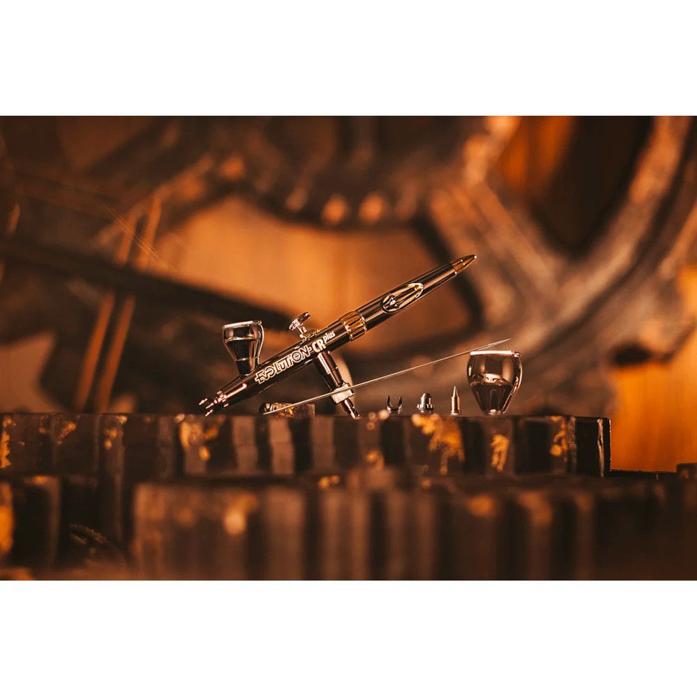 H&S Airbrushes - Evolution 2024 CRplus 2in1 0.28mm or 0.45mm Needle 2ml or 5ml Cup - Good Games