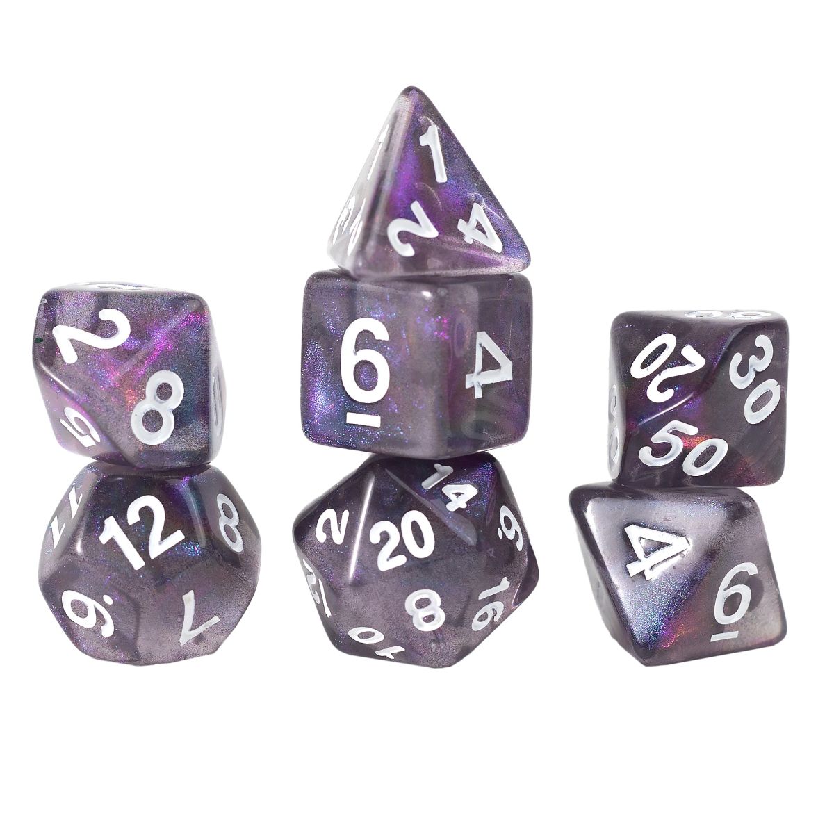 Sirius Dice - Treasure Series - Amethyst Dice Set 7 - Good Games