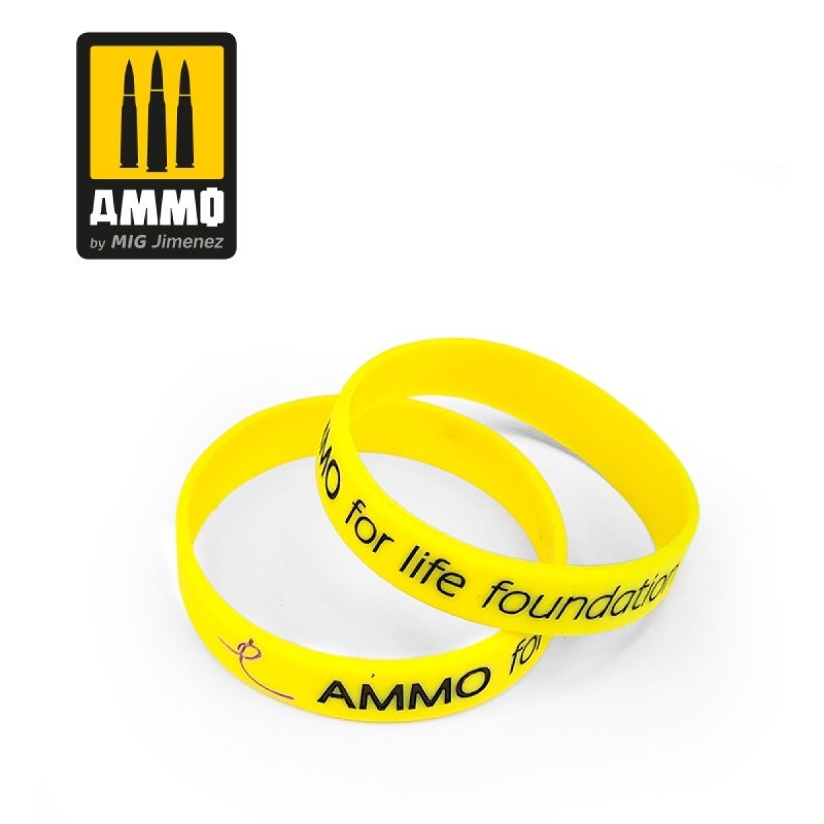 Ammo by MIG - Merchandise - Ammo For Life Foundation Bracelet – 190;00 Mm (Yellow) Large (Preorder) - Good Games