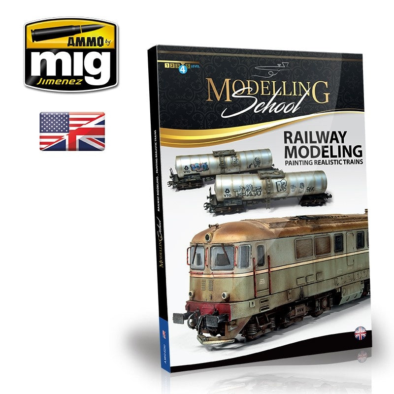 Ammo by MIG - Book - Modelling School – Railway Modeling: Painting Realistic Trains - Good Games