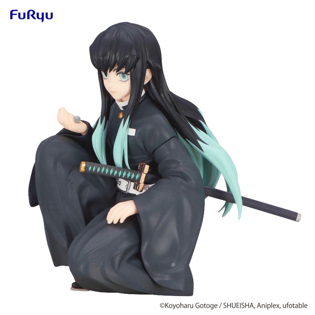 Tokito Muichiro Noodle Stopper Figure close-up showing facial features and hair detail