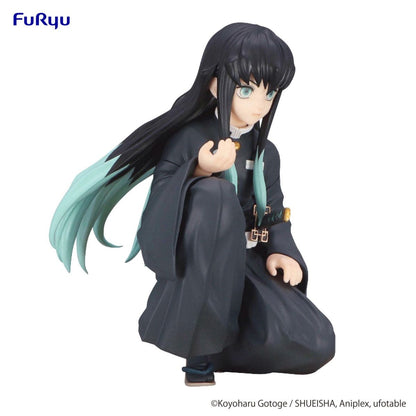 Rear view of Tokito Muichiro Noodle Stopper Figure showing hair sculpt and back design