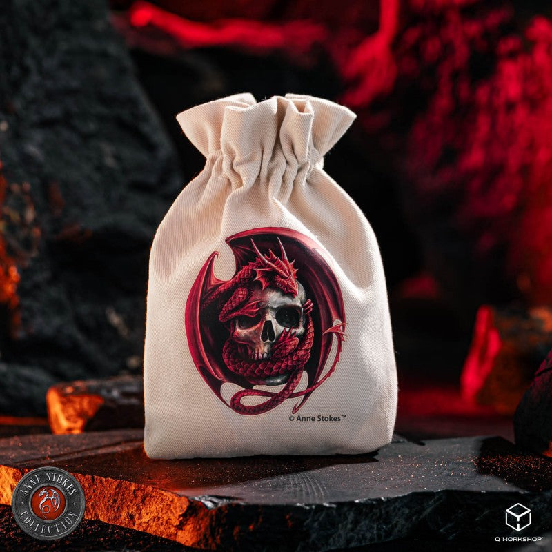 Q Workshop - Anne Stokes Dice Pouch - Skull Embrace - Good Games