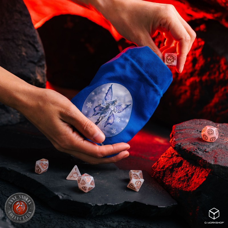Q Workshop - Anne Stokes Dice Pouch - Snow Fairy - Good Games