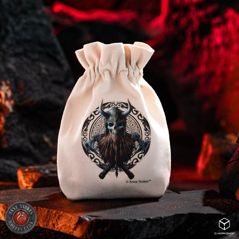 Q Workshop - Anne Stokes Dice Pouch - Viking Skull - Good Games