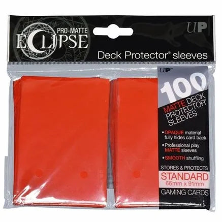 Ultra Pro Eclipse Pro Matte Standard Sleeves 100ct Apple Red - Good Games