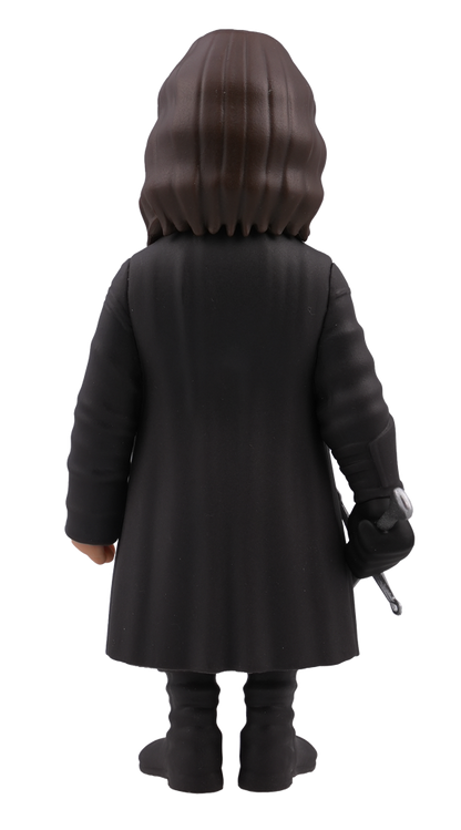 Back view of Minix The Lord of the Rings Aragorn 133 vinyl figure depicting the character in a dark long coat and red tunic holding a sword
