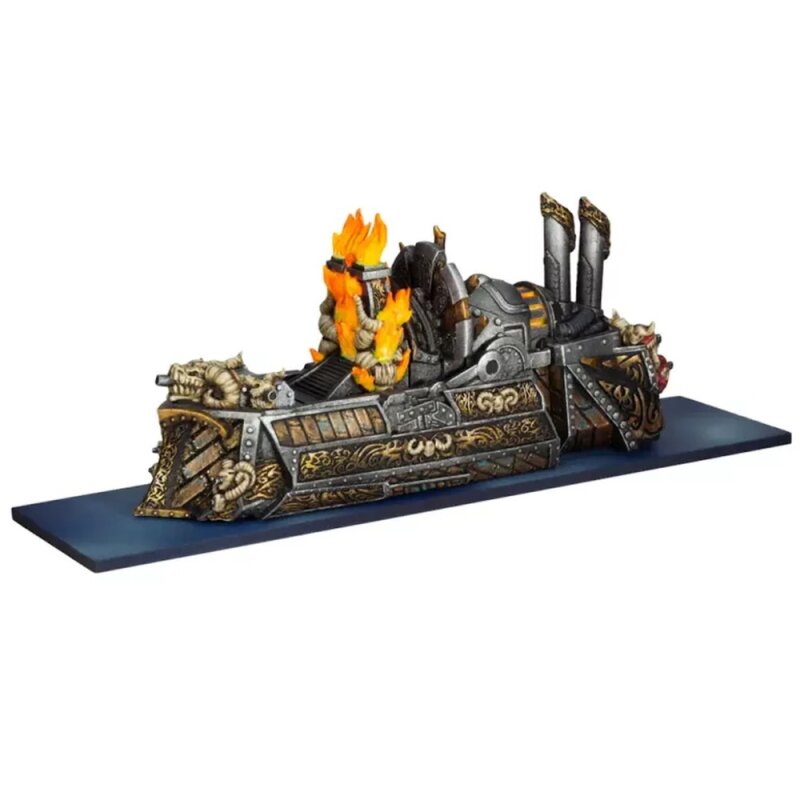 Image showing a towering beast with armored dwarves and fiery details