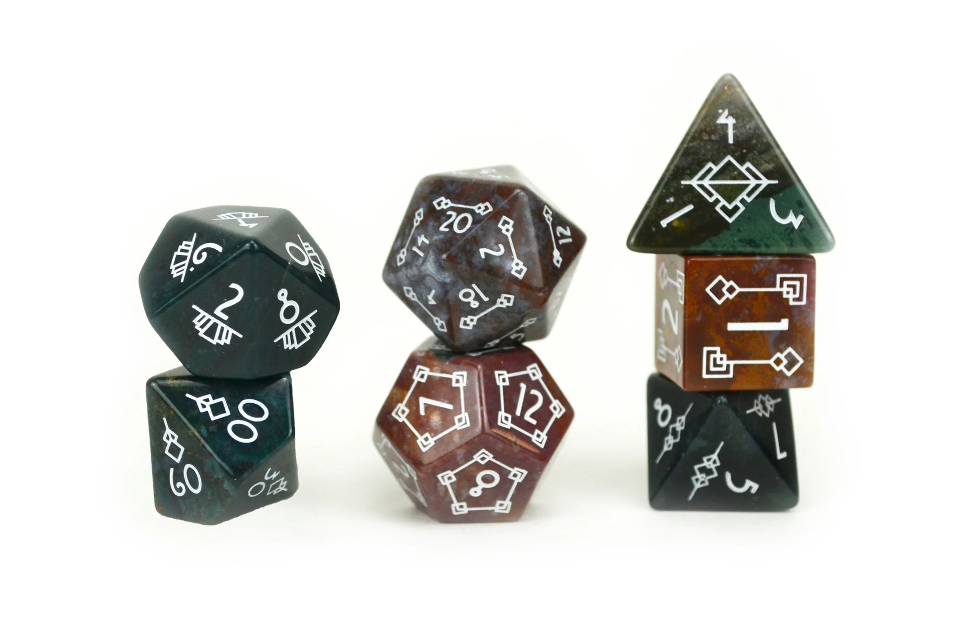 Level Up Dice - Art Deco Indian Agate - Good Games