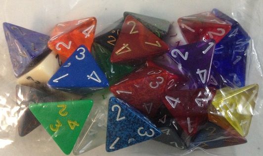 Chessex - 25 Assorted D4 - Good Games
