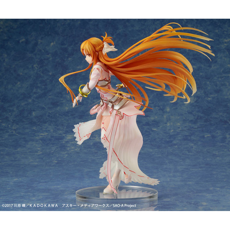 Rear view of Asuna Stacia figure showing long hair and intricate costume details