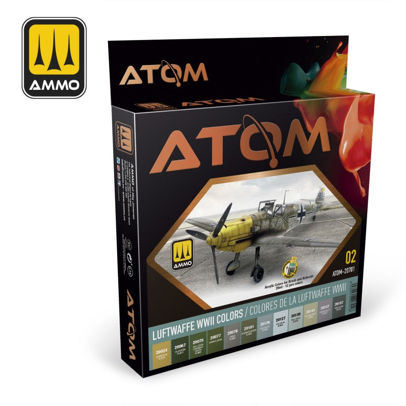 Ammo by MIG - Atom Color - Luftwaffe WW2 Colors Set