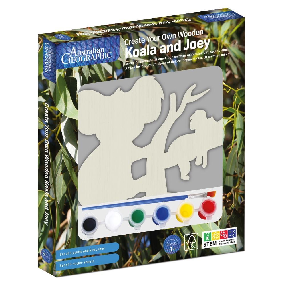 AusGeo Wooden Koala and Joey