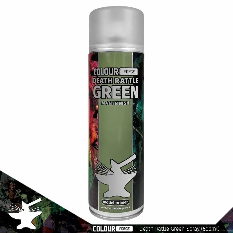 Colour Forge - Aerosol Spray Primer - Death Rattle Green 500ml - 233232 - Good Games