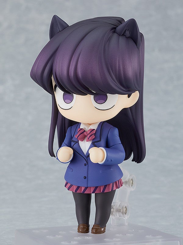 Shoko Komi Nendoroid with cat ears and crouched pose