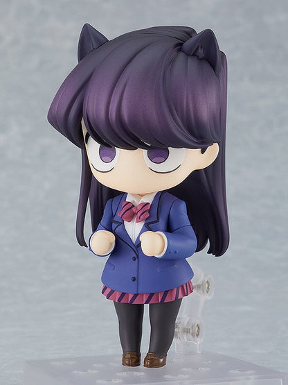 Shoko Komi Nendoroid with cat ears and crouched pose