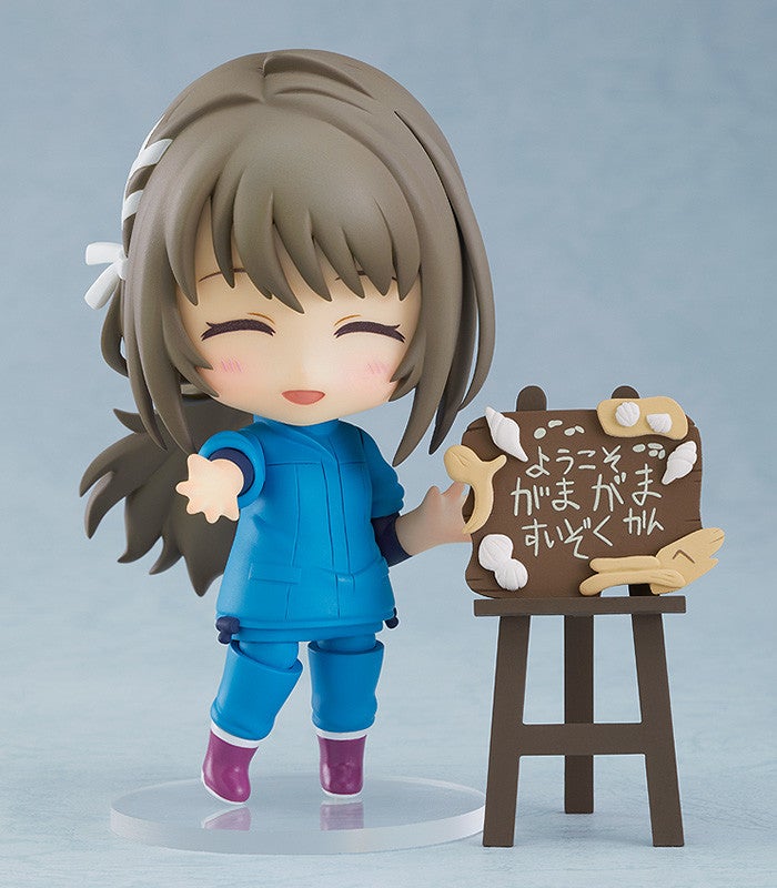 Full set of Nendoroid Fuka Miyazawa with accessories including base, penguin, and faceplates