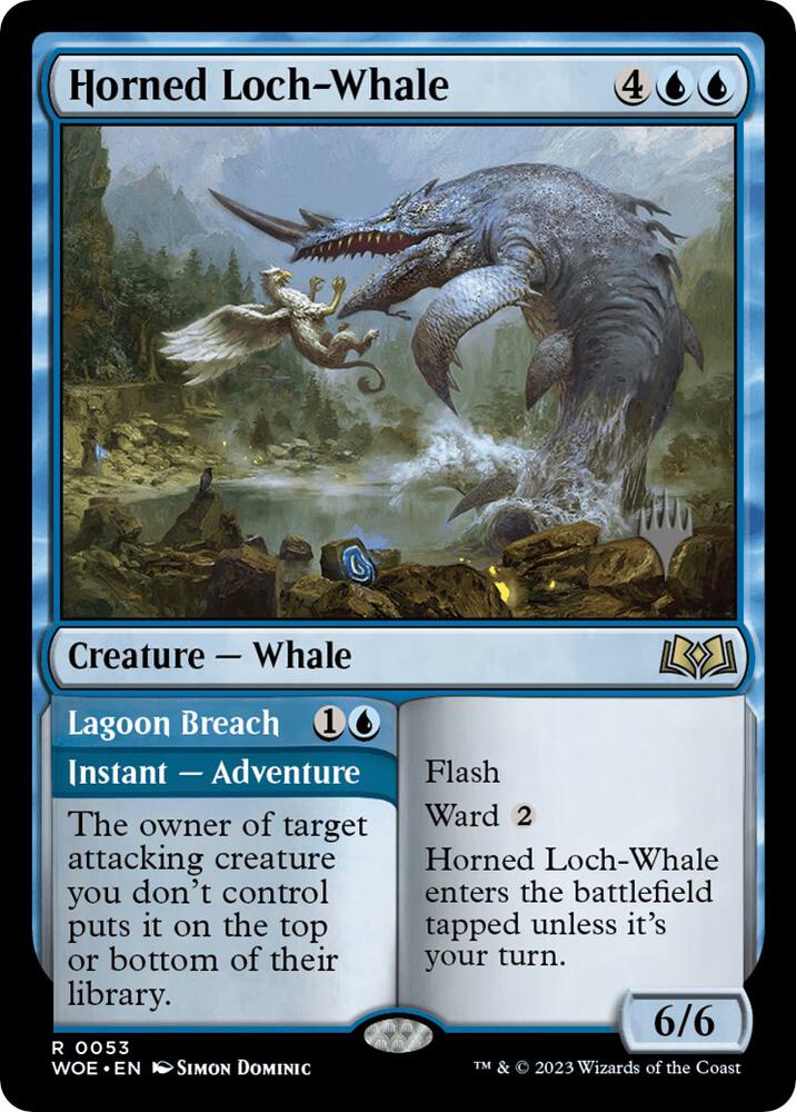 Horned Loch Whale 53 (Promo Pack: Wilds of Eldraine) 