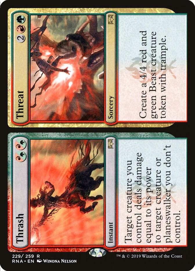 Thrash // Threat 229/259 (Ravnica Allegiance)  - Foil