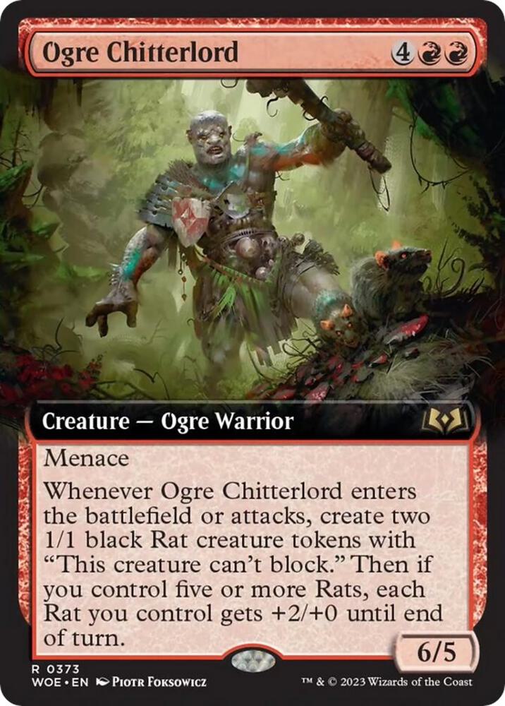 Ogre Chitterlord 373/276 (Wilds of Eldraine)  - Extended Art
