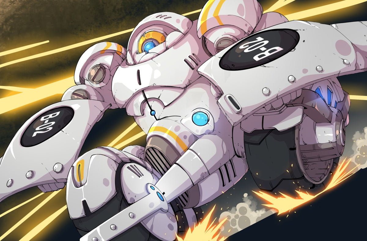 Painted Barricade miniature in a dynamic pose with large mechanical fists