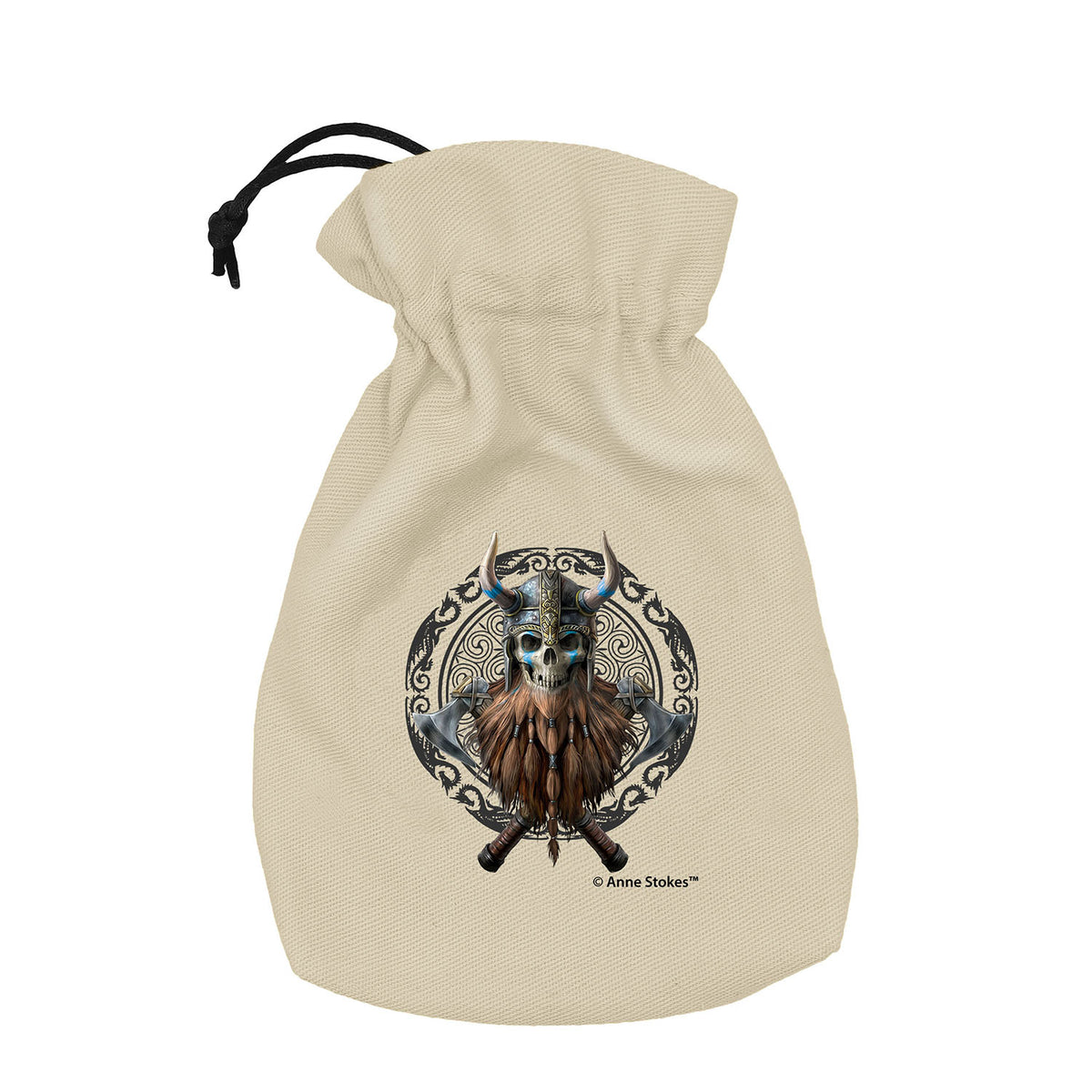 Q Workshop - Anne Stokes Dice Pouch - Viking Skull - Good Games