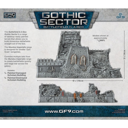 Battlefield in a Box: Gothic Sector – Mundus Imperialis: Scholam (Damaged & Destroyed) - Good Games
