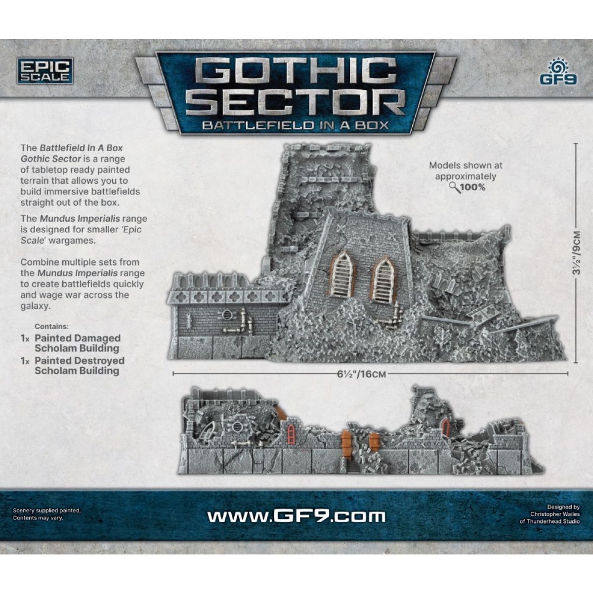 Battlefield in a Box: Gothic Sector – Mundus Imperialis: Scholam (Damaged &amp; Destroyed) - Good Games