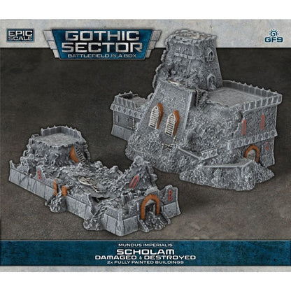 Battlefield in a Box: Gothic Sector – Mundus Imperialis: Scholam (Damaged & Destroyed) - Good Games