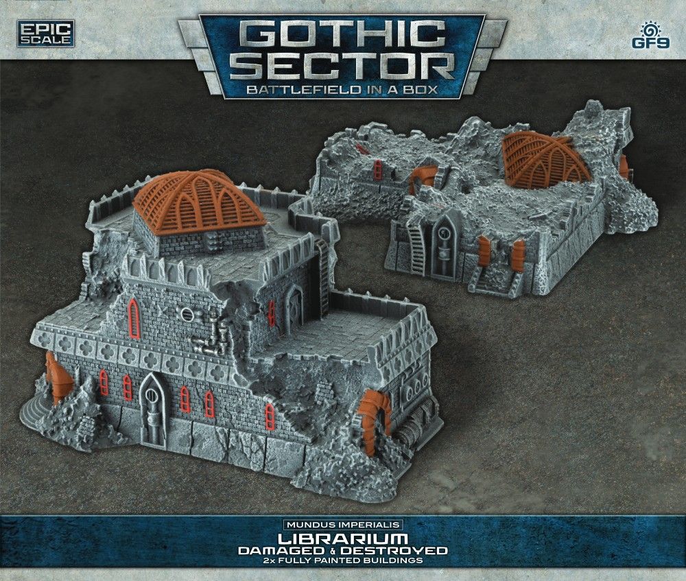 Battlefield in a Box: Gothic Sector – Mundus Imperialis: Librarium (Damaged & Destroyed) - Good Games
