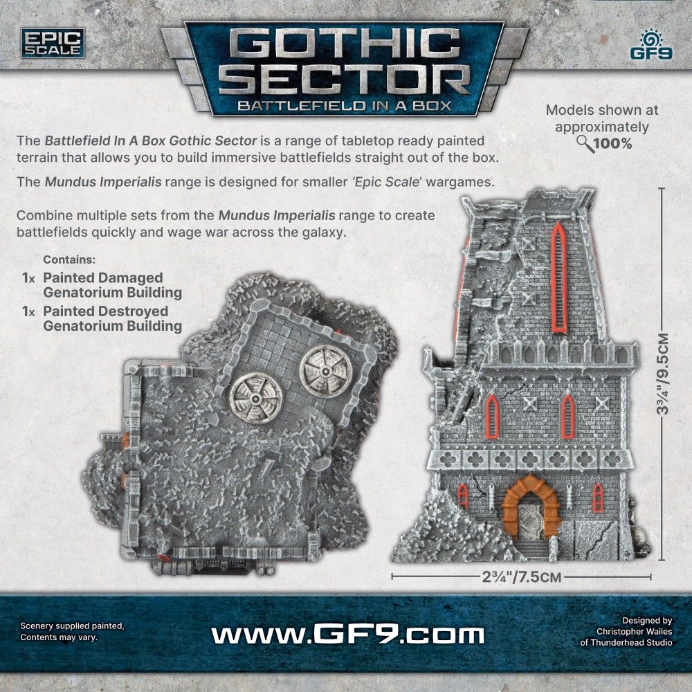 Battlefield in a Box: Gothic Sector – Mundus Imperialis: Genatorium (Damaged &amp; Destroyed) - Good Games