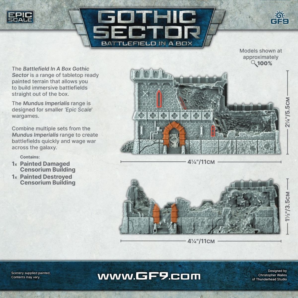 Battlefield in a Box: Gothic Sector – Mundus Imperialis: Censorium (Damaged &amp; Destroyed) - Good Games