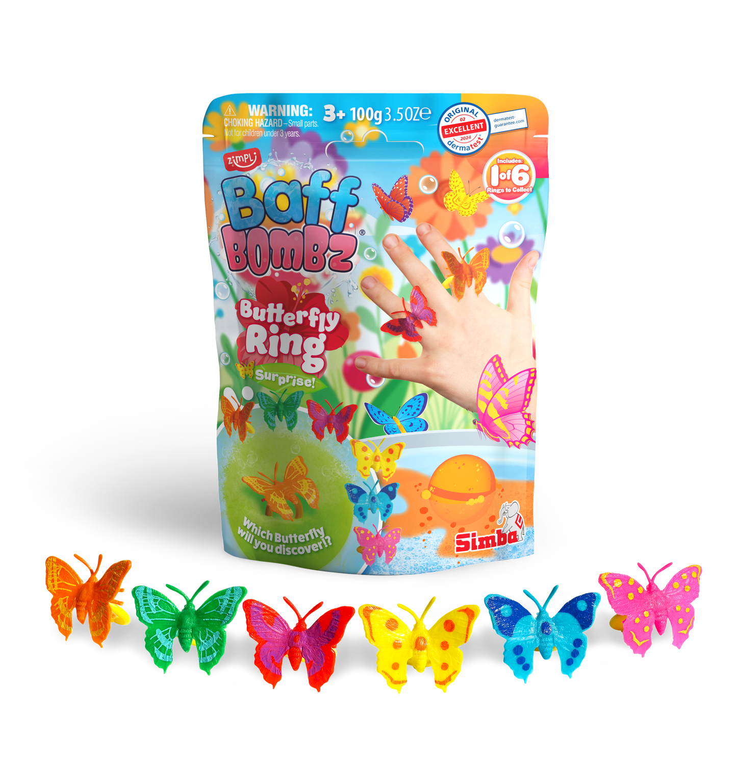Zimpli Kids - Baff Bombz Butterfly Ring Surprise