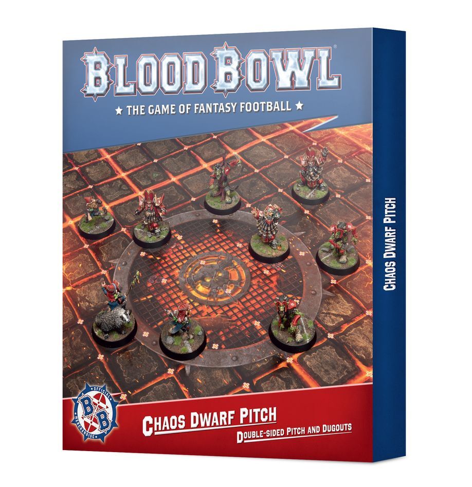 Blood Bowl - Chaos Dwarf Team Pitch & Dugouts (202-46) - Good Games