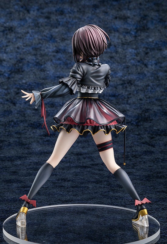 Rear view showcasing detailed frills and cape of Megumin figure Megumin Gothic Lolita Dress Version