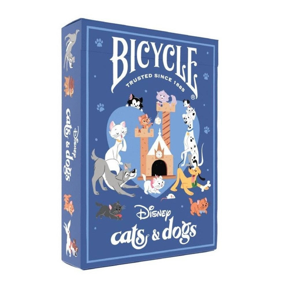Blue Bicycle playing card box featuring Disney Cats & Dogs characters artwork