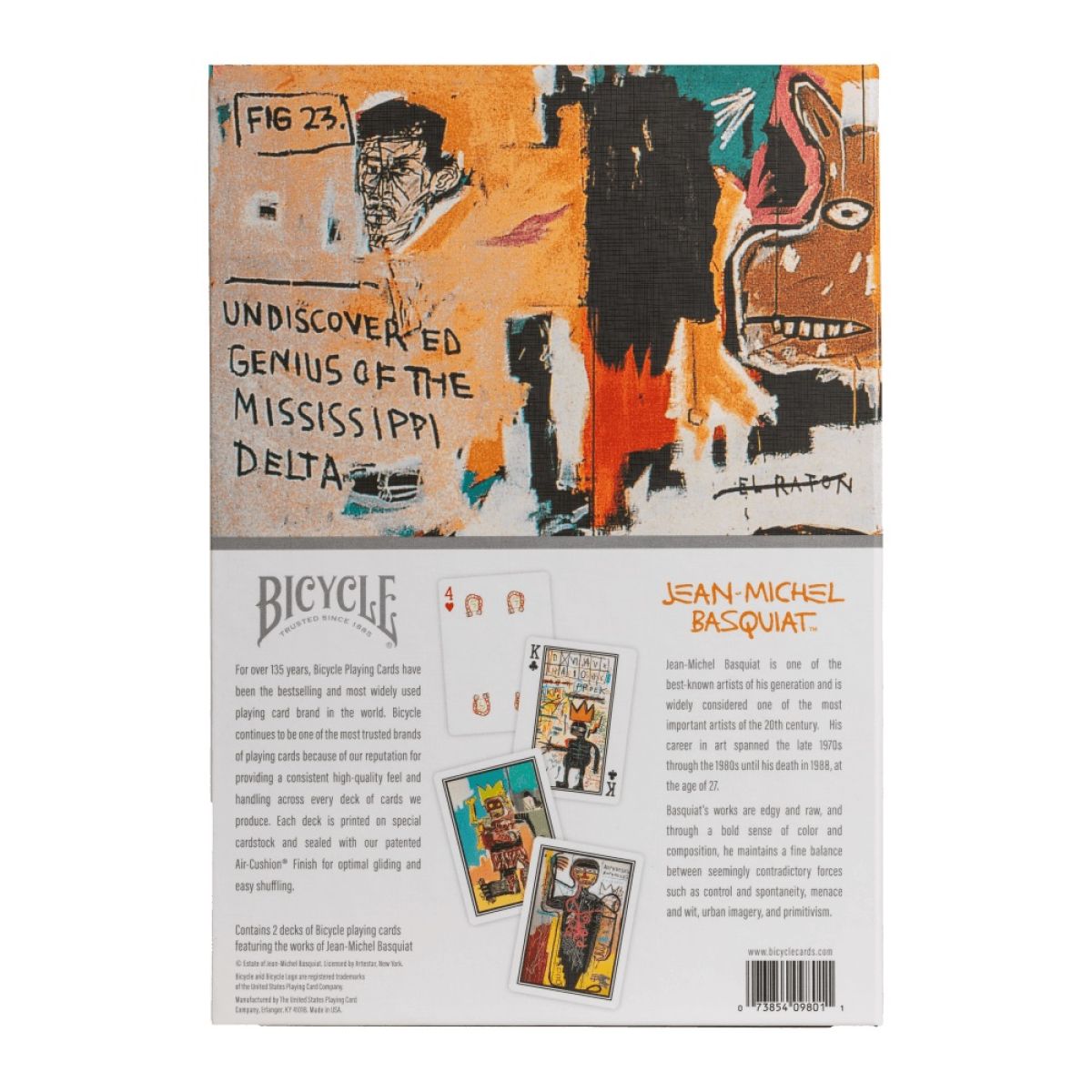 Bicycle Artist Series Jean-Michel Basquiat Red/Blue 2pk Boxed Set Limited Series - Preorder