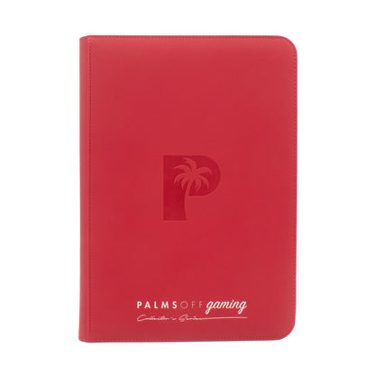 Palms Off Gaming 1st Ed Red - Collectors Series 9 Pocket Zip Trading Binder - Good Games