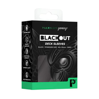 Palms off Gaming - Black Out Deck Sleeves Standard Size - Good Games