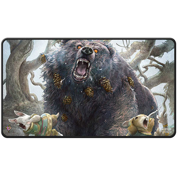 Bloomburrow Black Stitched Playmat Special Artist 2 for Magic The Gathering - Lumra, Bellow of the Woods