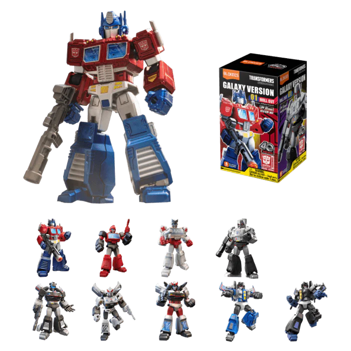 Transformers Galaxy Version 01 - Roll Out Blokees Figures - 9 In 1 Blind Box Display