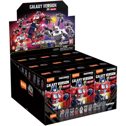 Transformers Galaxy Version 01 - Roll Out Blokees Figures - 9 In 1 Blind Box Display