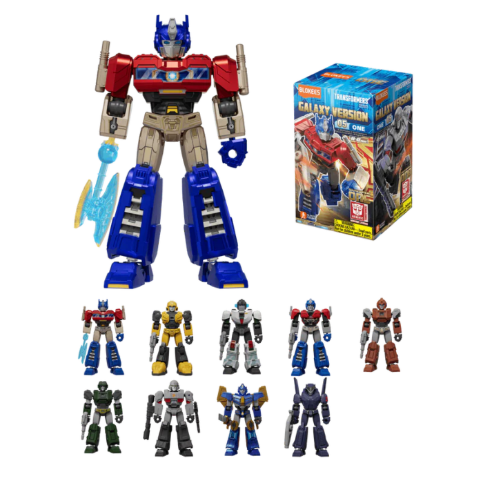 Transformers Galaxy Version 05 - One Blokees Figures - 9 In 1 Blind Box Display