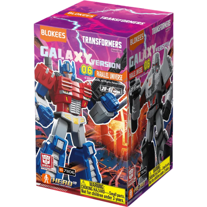 Transformers Galaxy Version 06 - The Amazing Miracle Blokees Figures - 9 In 1 Blind Box Display