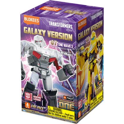 Transformers Galaxy Version 07 - One Wave2 Blokees Figures - 9 In 1 Blind Box Display