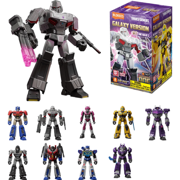 Transformers Galaxy Version 07 - One Wave2 Blokees Figures - 9 In 1 Blind Box Display