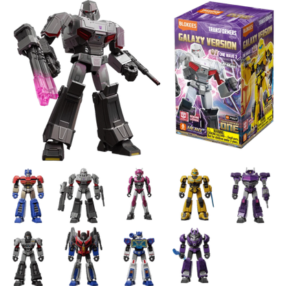 Transformers Galaxy Version 07 - One Wave2 Blokees Figures - 9 In 1 Blind Box Display