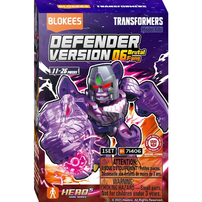 Transformers Dv06 Brutal Fang Blokees Figures - 12 In 1 Blind Box Display